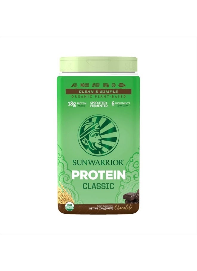 Brown Rice Protein Powder with Bcaa & Amino Acids Raw Rice Protein Shake Gluten Free Low Carb Dairy Free | Plant Based Classic Sprouted Brown Rice Protein Powder Chocolate 750g by Sunwarrior