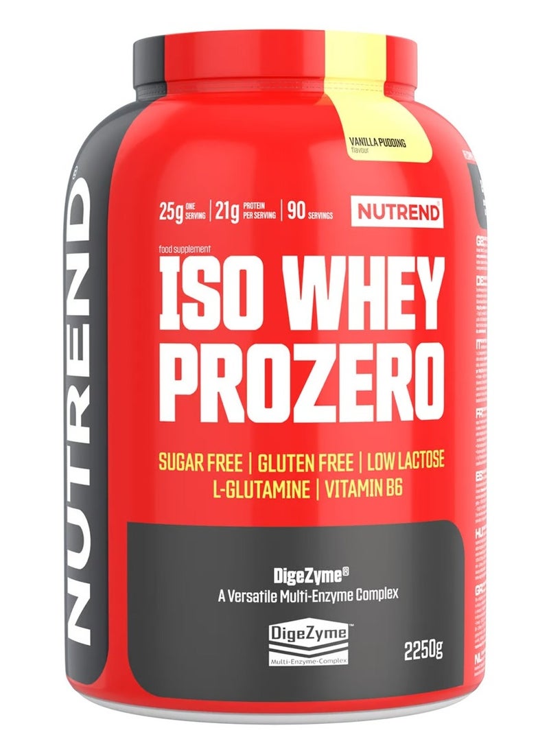 ISO Whey Pro Zero - Premium Whey Protein Isolate, Vanilla Pudding Flavor, 2250g