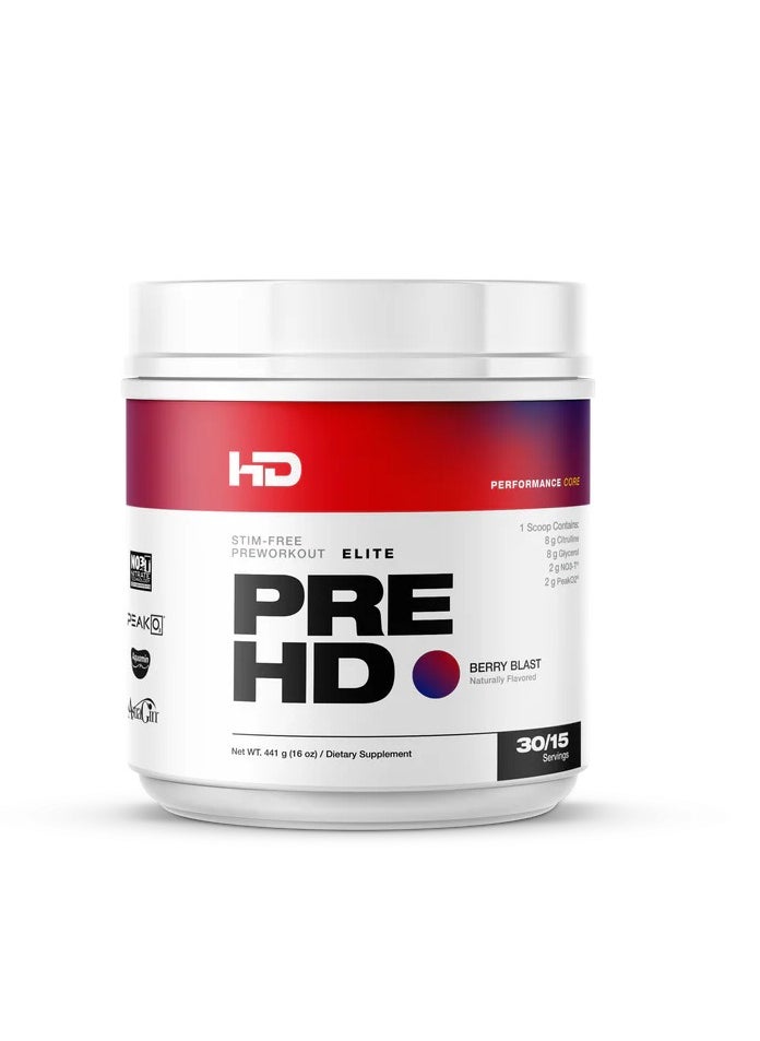 HD Muscle Elite Pre-Workout Berry Blast 441g 30Sevings