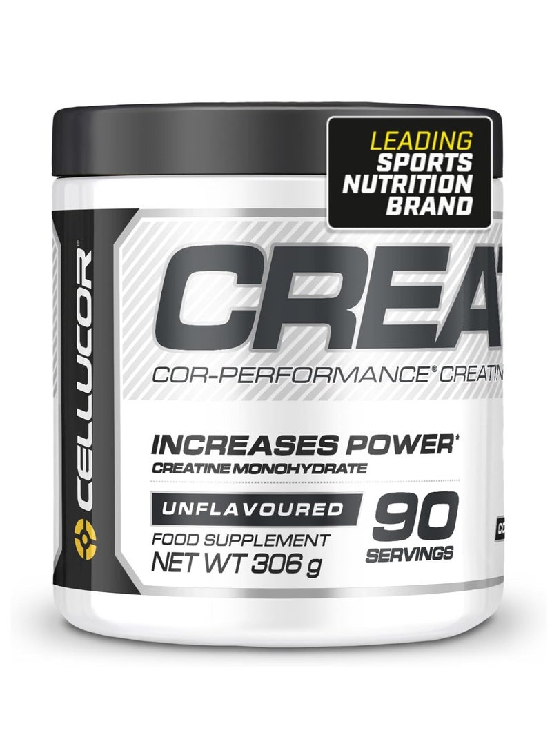 Cor-Performance Micronised Creatine Monohydrate Powder Unflavoured 90 Servings (306g) | Amino Acid Nutritional Supplement for Pre Workout and Post Workout | Vegetarian and Vegan Creatine