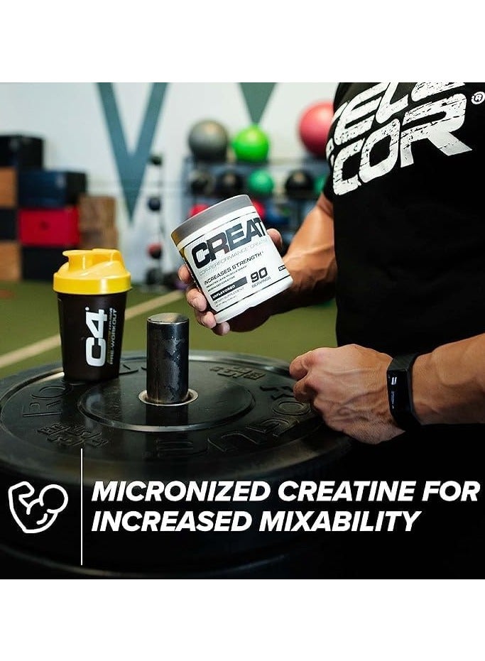 Cor-Performance Micronised Creatine Monohydrate Powder Unflavoured 90 Servings (306g) | Amino Acid Nutritional Supplement for Pre Workout and Post Workout | Vegetarian and Vegan Creatine