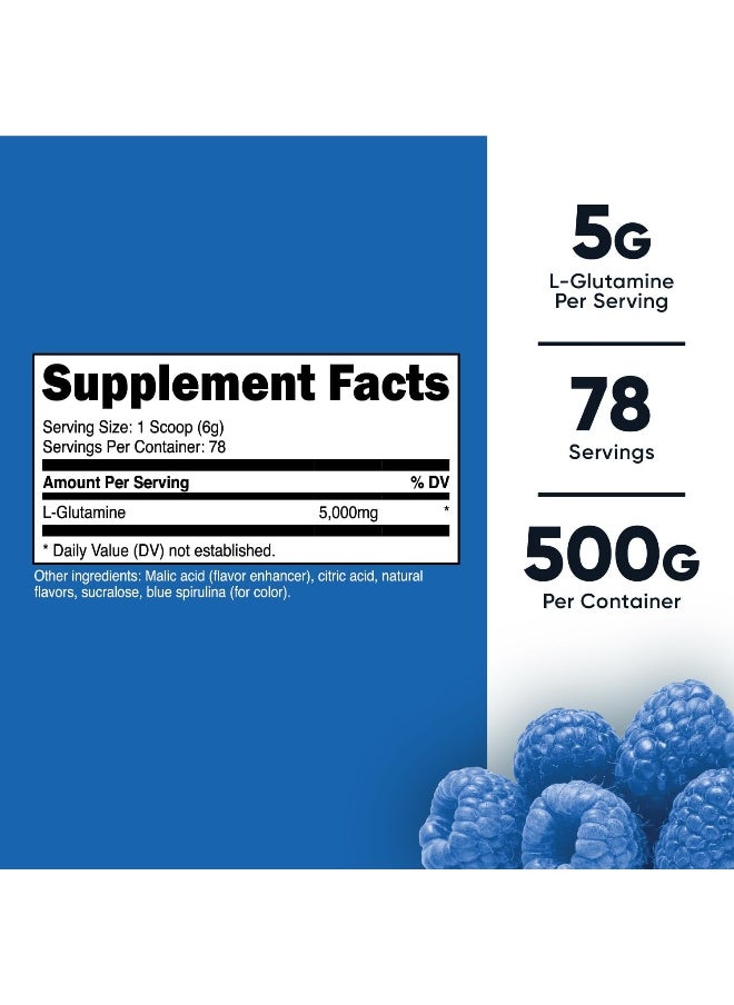 L-Glutamine Powder (500 Grams) (Blue Raspberry)