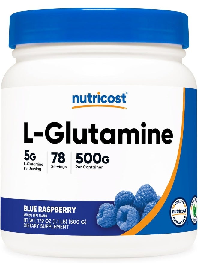 L-Glutamine Powder (500 Grams) (Blue Raspberry)