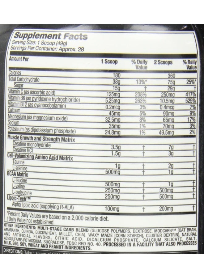 Cell Tech The Most Powerful Creatine Formula Fruit Punch 300 Lbs 1.36Kg