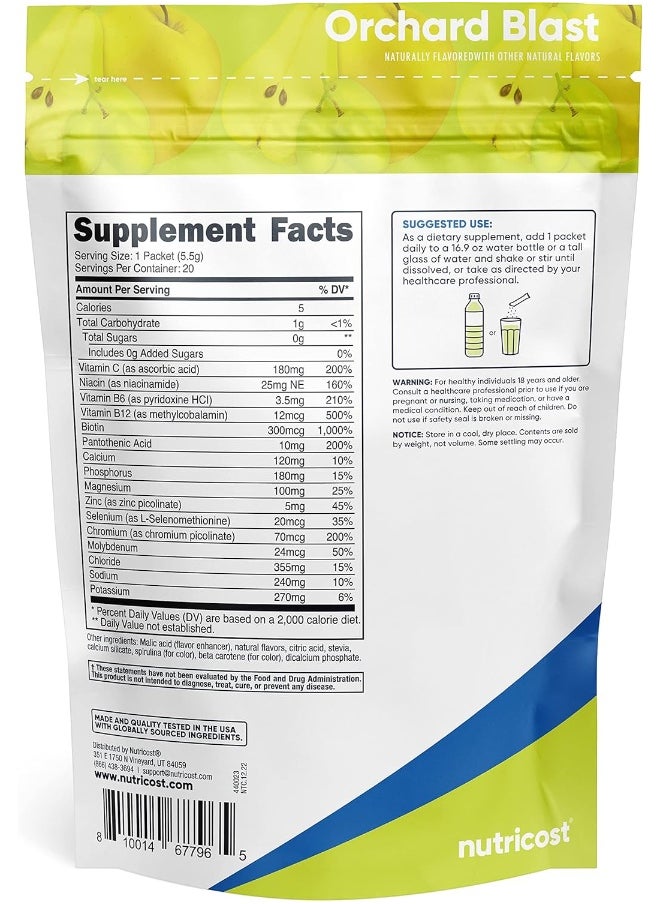 Electrolytes Powder Hydration Packets Orchard Blast, 20 Servings