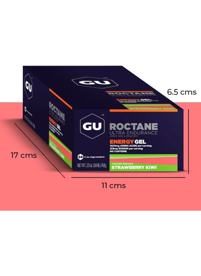 Roctane Ultra Endurance Energy Gel, 24-Count (Strawberry Kiwi, 24-COUNT)