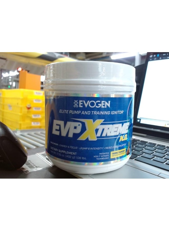 Nutrition Evp Xtreme No Arginine Nitrate Beta Alanine Citrulline Pre-Workout Nitric Oxide Pumps 40 Servings Tropic Thunder