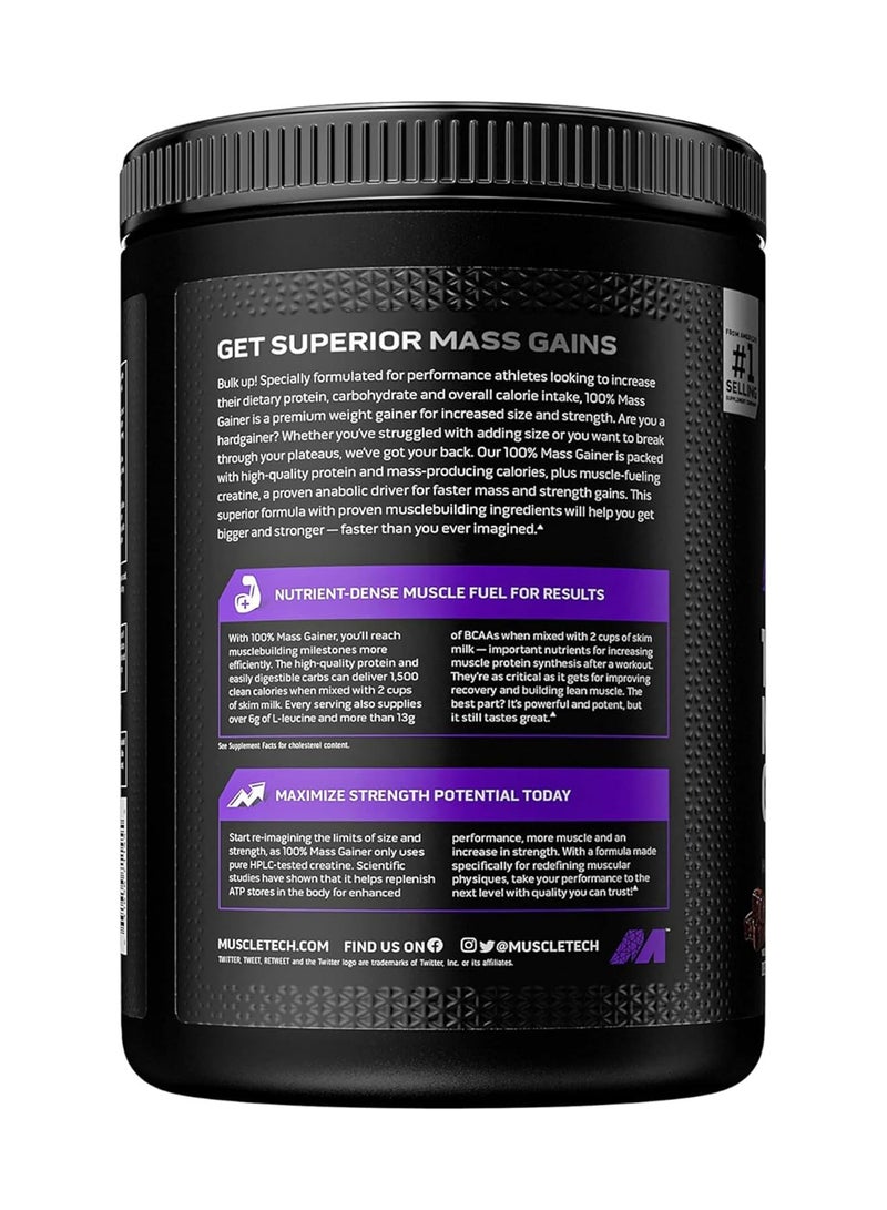 100% Mass Gainer High Protein Mass Gainer Chocolate Fudge Brownie 5.15 Lbs, 2.33kg