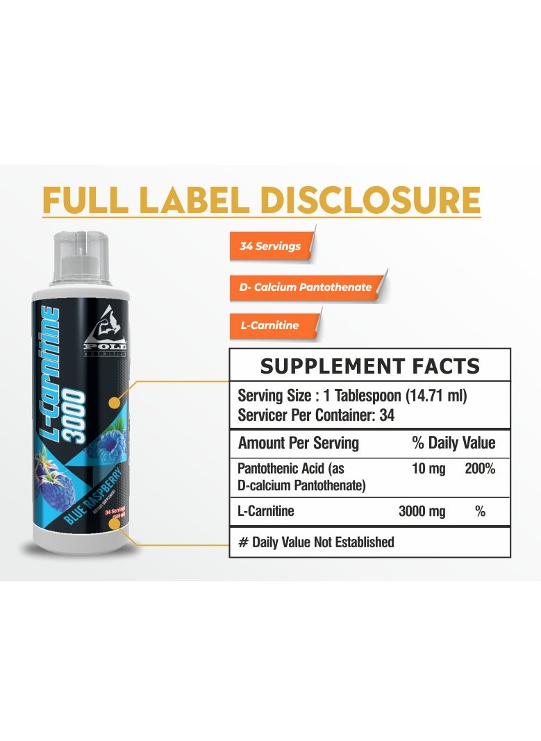 Pole Nutrition L-Carnitine 3000 Sour Apple - 34 Servings