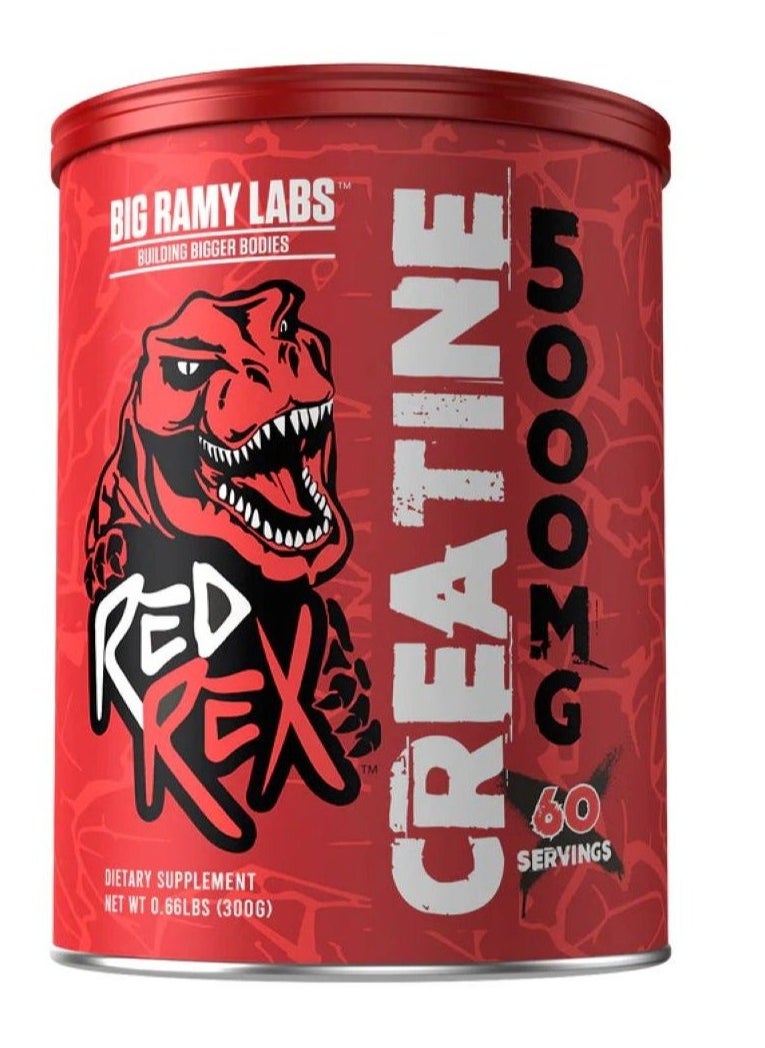 Red Rex Creatine 5000mg – Unflavored, 300g | High-Purity Creatine Monohydrate for Enhanced Performance
