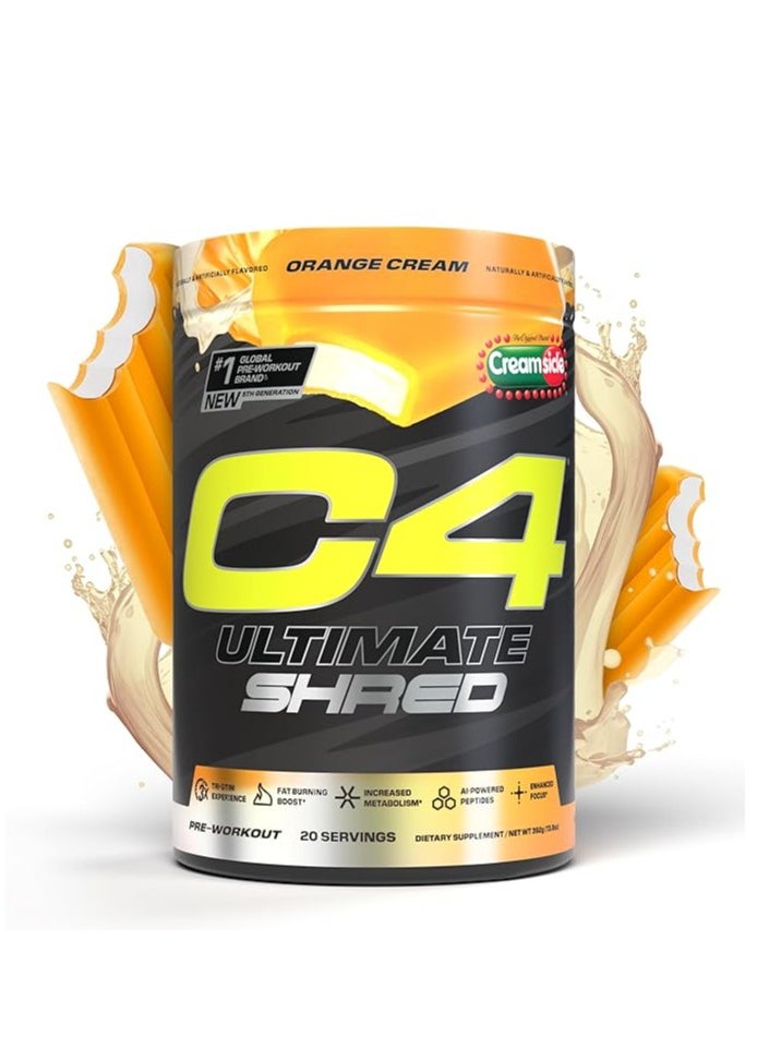 Cellucor C4 Ultimate Shred Pre Workout Powder Orange Creamsicle, 20 Servings