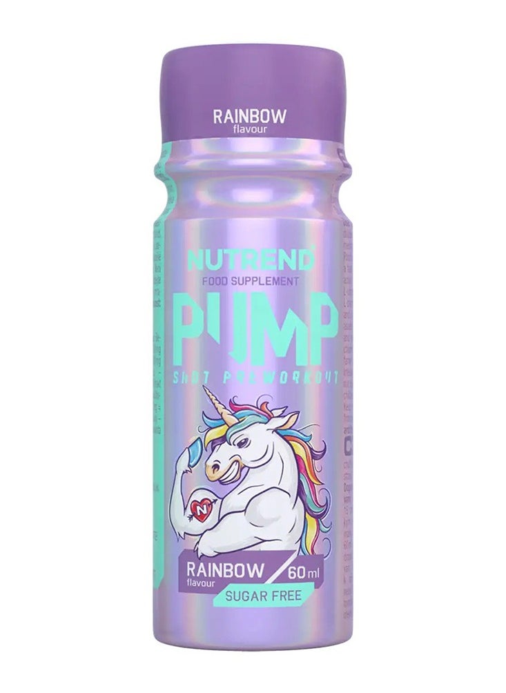 NUTREND PUMP SHOT PRE-WORKOUT RAINBOW FLAVOUR 60ML PACK OF 20