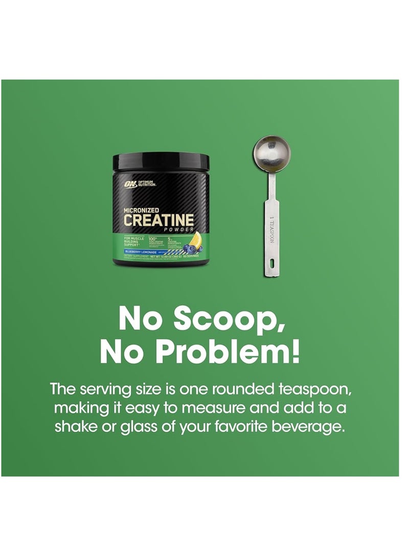 Micronized Creatine Monohydrate Powder, Supports Muscle Size, Strength & Performance Blueberry Lemonade Creatine, 60 Servings, 360 Grams