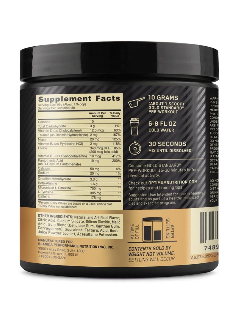 Gold Standard Pre-workout 30 Servings Watermelon Candy 300g