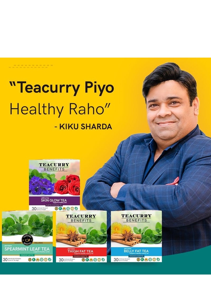TEACURRY Raspberry Tea (50 Grams, 100 Cups) - Helps with Period health, Fertility, Labour & Child birth - Raspberry Leaf From Washington