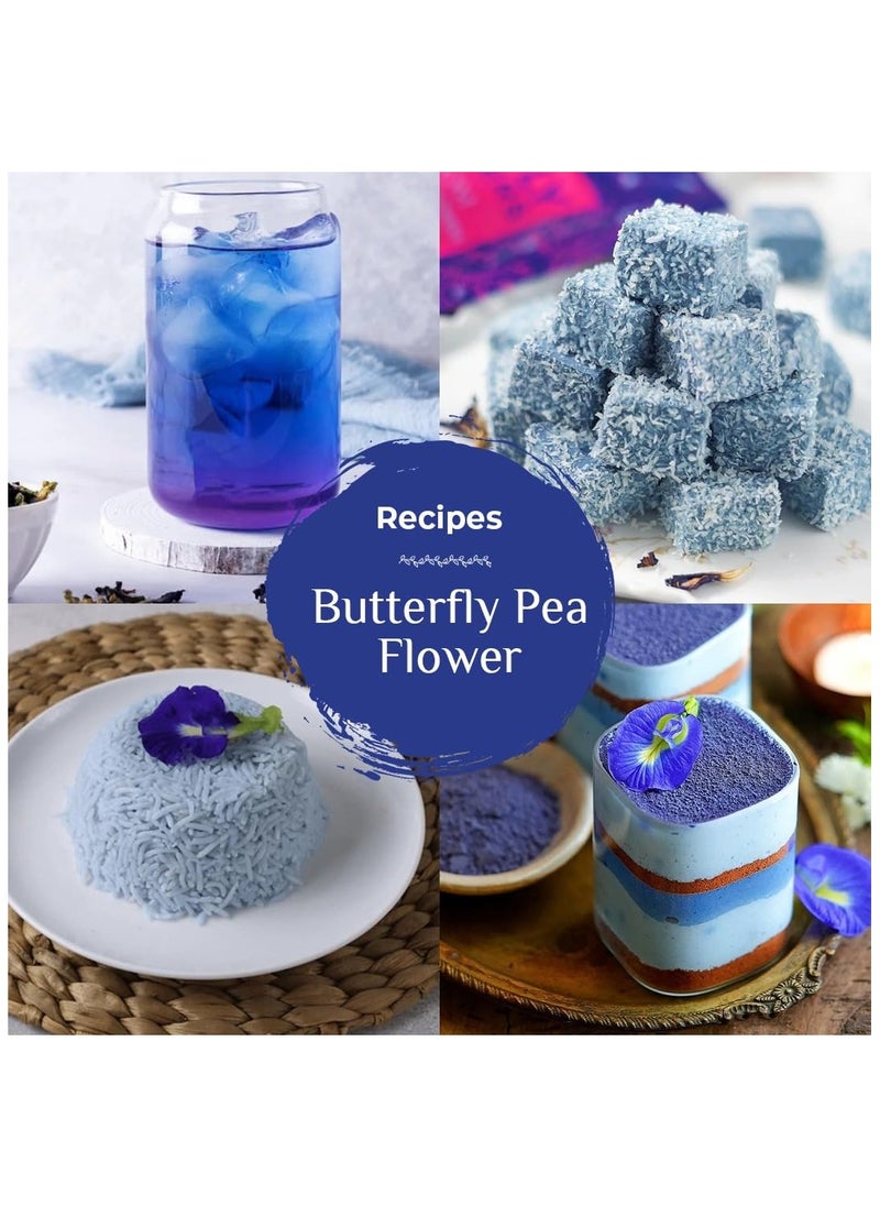BLUE TEA Butterfly Pea Flower Tea 100 Tea Bags Plant Based ANTIOXIDANT RICH Aparajita Shankhpushpi Caffeine Free Detox Tea Flower Based Herbal Tea Non-GMO Vegan Featured In Shark Tank Ziplock Pouch