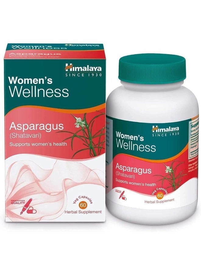 Himalaya Since 1930 Herbals Asparagus (Shatavari), Supports Women's Health, Promotes Healthy Lactation, Herbal Veggie Capsule