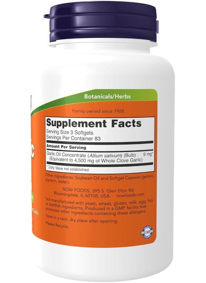 Now Foods - Garlic Oil 1500 Mg. 250 Softgels