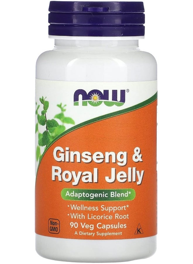 NOW Foods Ginseng & Royal Jelly Caps. 90's