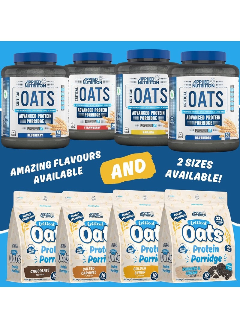 Critical Oats Advanced Protein Porridge Whey Protein Powder Blend with Wholegrain Oats Cookies & Cream 600 gm