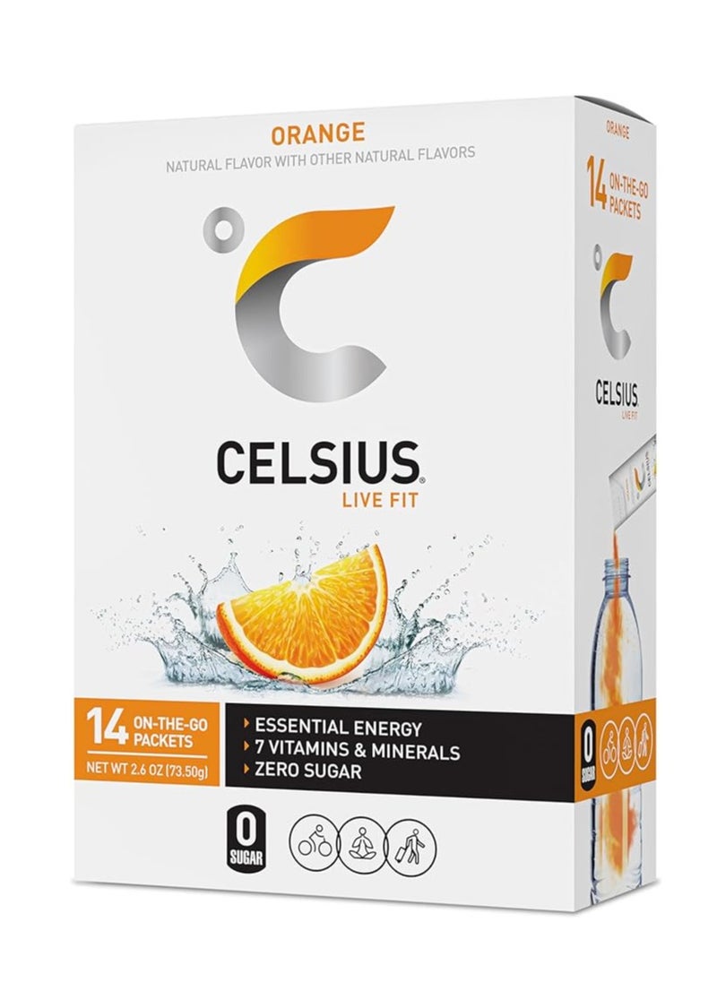 On-the-Go Powder Packets Orange, Essential Energy 2.6 Oz
