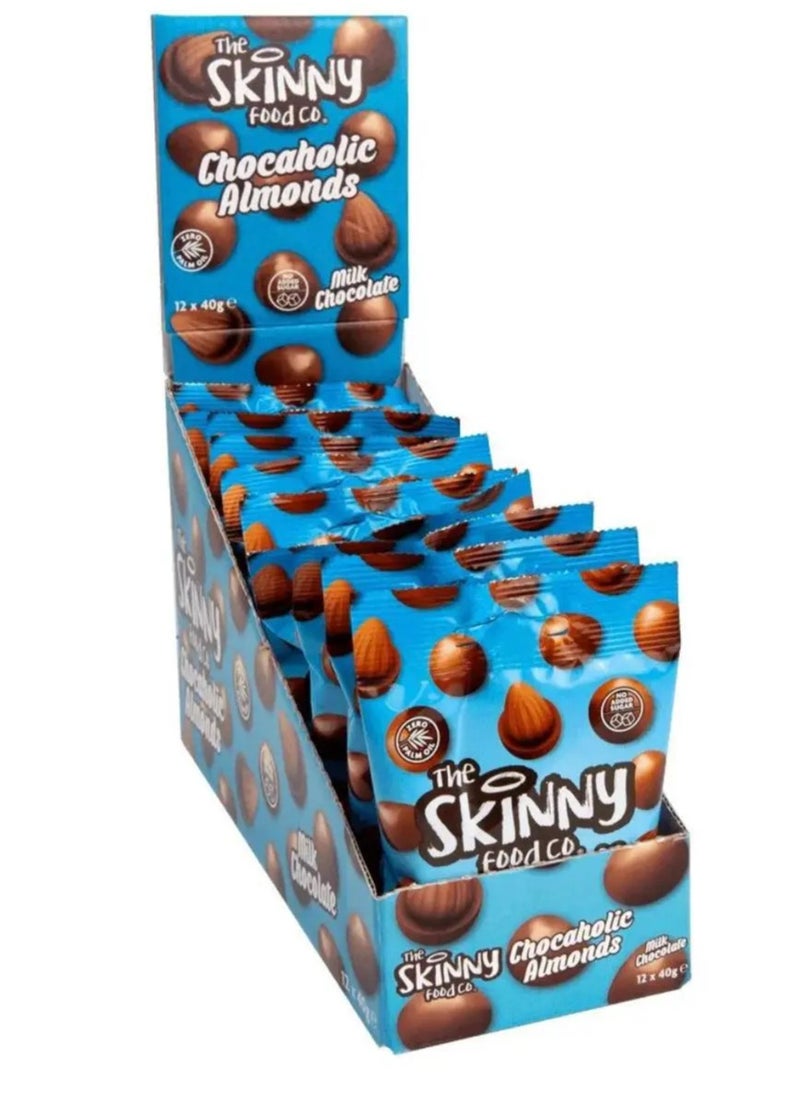 The Skinny Chocaholic High Protein almonds Milk Chocolate 12x40g