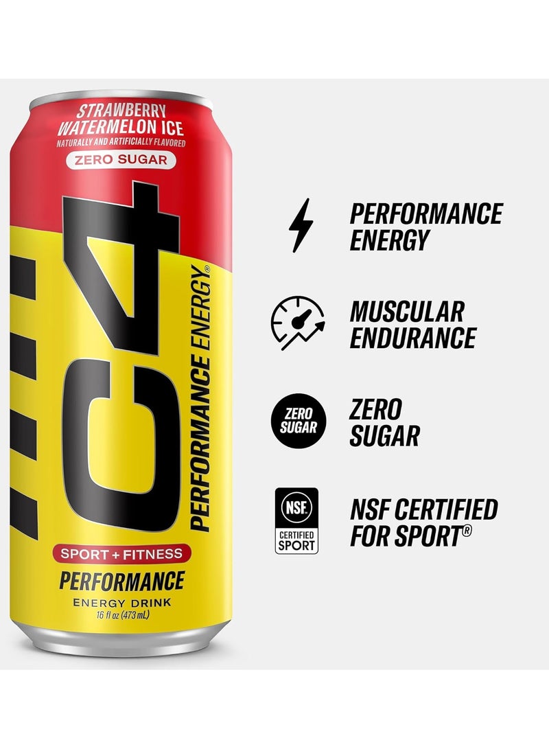 C4,Energy Drink, Strawberry Watermelon Ice Flavor,473*12