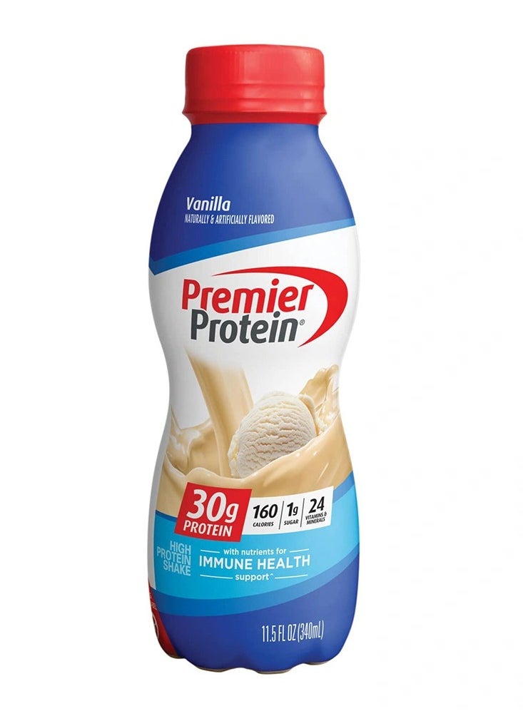 PREMIER PROTEIN SHAKE 30G PROTEIN VANILLA FLAVOUR 340ML PACK OF 12