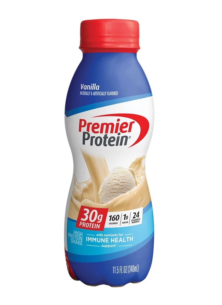 PREMIER PROTEIN SHAKE 30G PROTEIN VANILLA FLAVOUR 340ML PACK OF 12