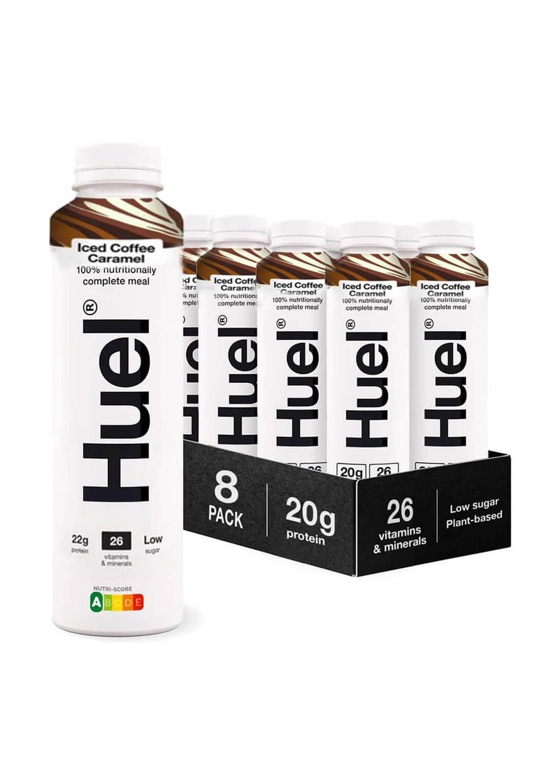 Huel Complete Meal Protein Milkshake Iced Coffee Caramel Flavor 500ml Pack of 8