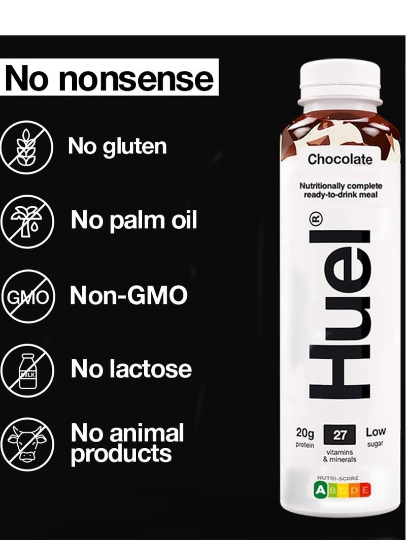 Huel Complete Meal Protein Milkshake Chocolate Flavor 500ml pack of 8