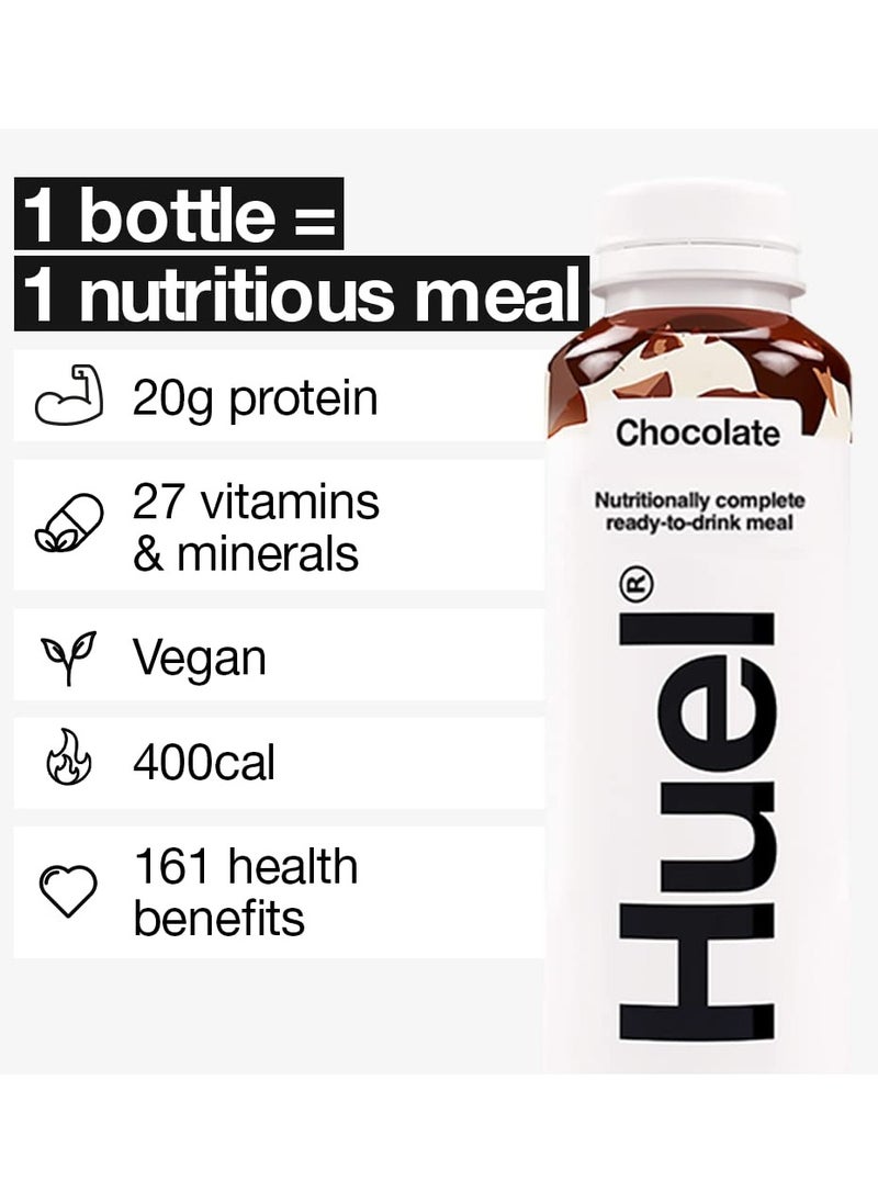 Huel Complete Meal Protein Milkshake Chocolate Flavor 500ml pack of 8