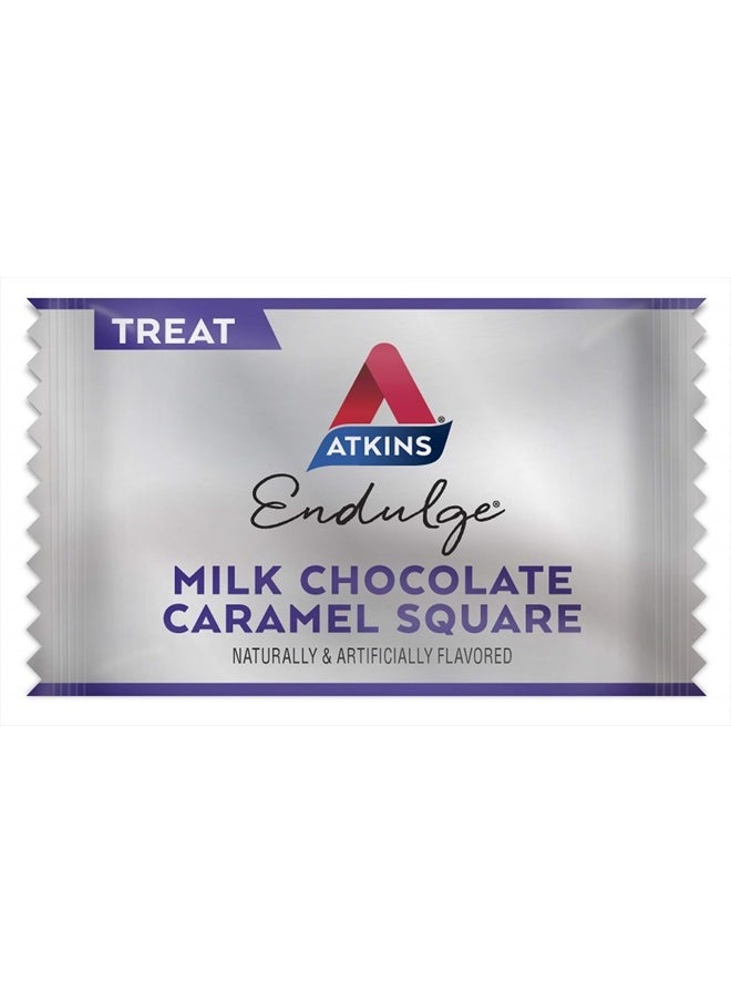 Endulge Milk Chocolate Caramel Squares, Dessert Favorite, Good Source of Fiber, 1g Sugar, 90 Count