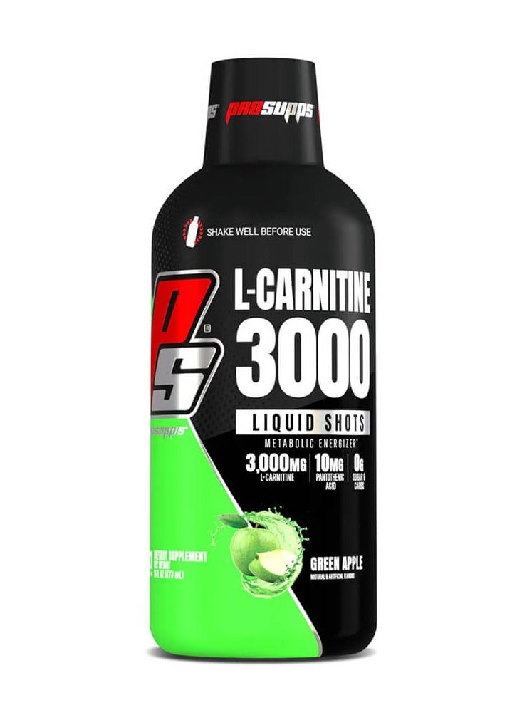 L-Carnitine 3000 Green Apple 473ml 31 Servings