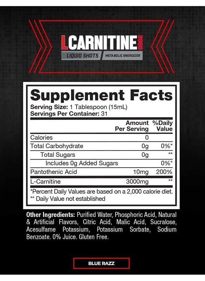 L-Carnitine 3000 Green Apple 473ml 31 Servings