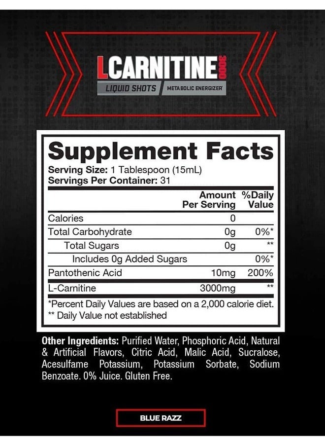 L Carnitine 3000 Green Apple 473ml 31 Servings