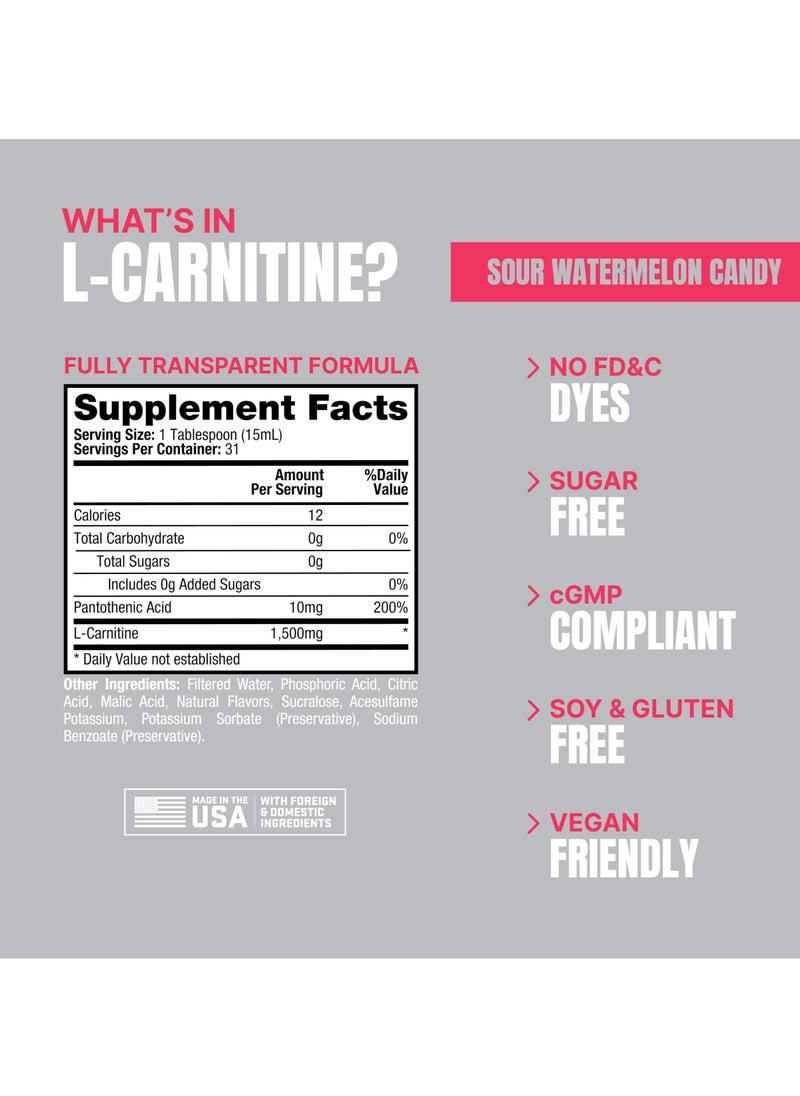 ProSupps L-Carnitine 1500 Liquid Shots 473ml Sour Watermelon Candy