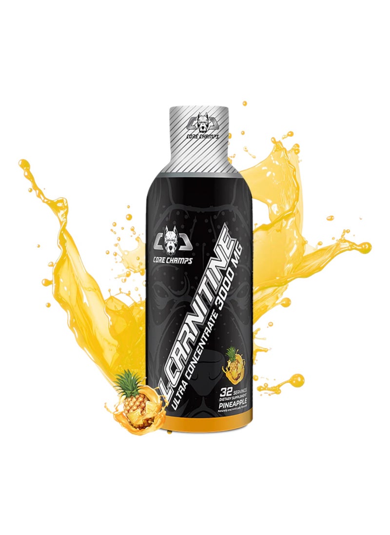 L-Carnitine, Ultra Concentrate 3000mg, Pineapple Flavour, 32 Servings