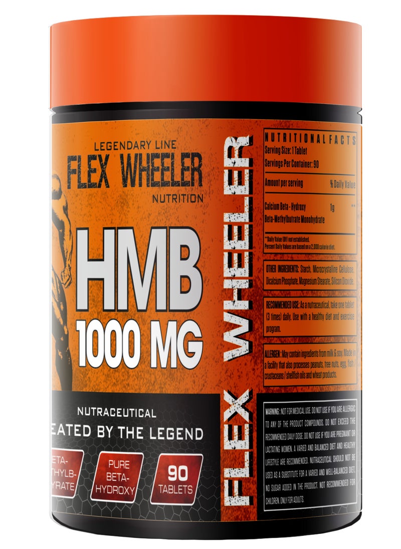 Flex Wheeler Nutrition HMB 1000mg - Muscle Growth & Recovery Support (90 Tablets)