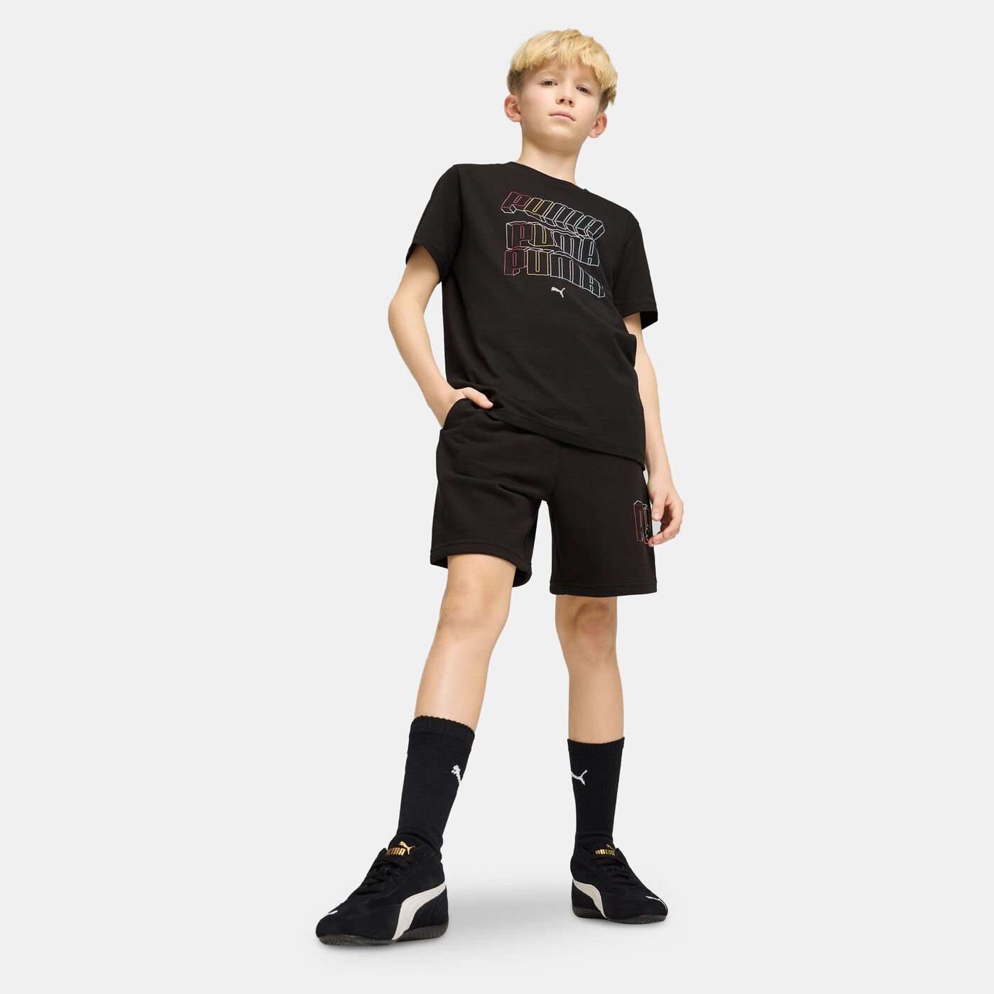 Kids' Essentials Logo Lab Execution Shorts