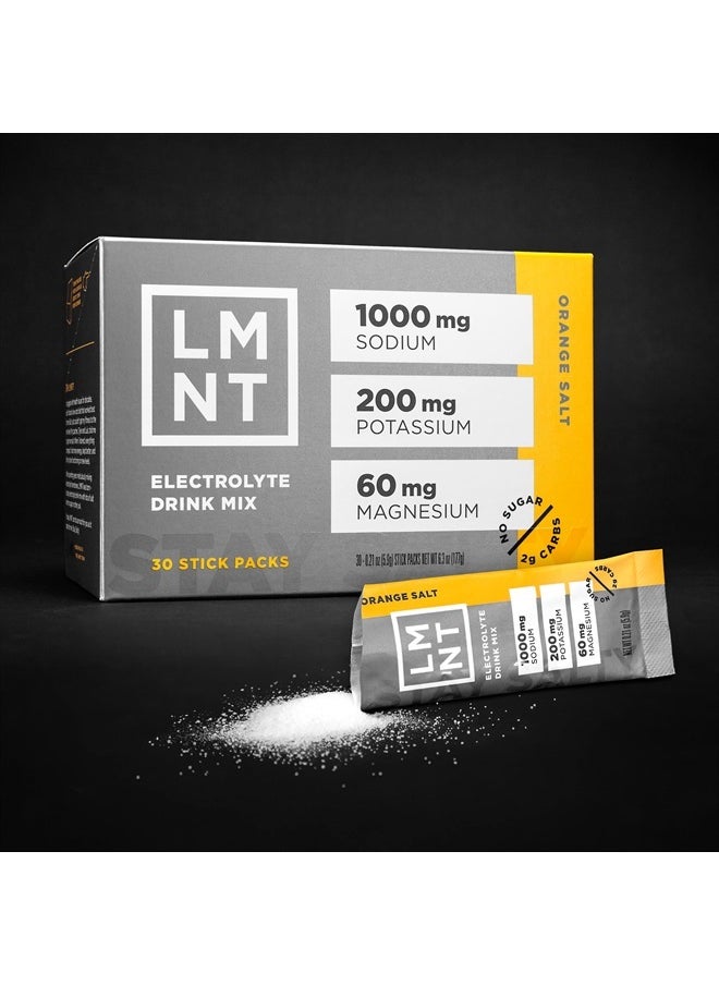 LMNT Zero Sugar Electrolytes - Orange Salt | Drink Mix | 30-Count