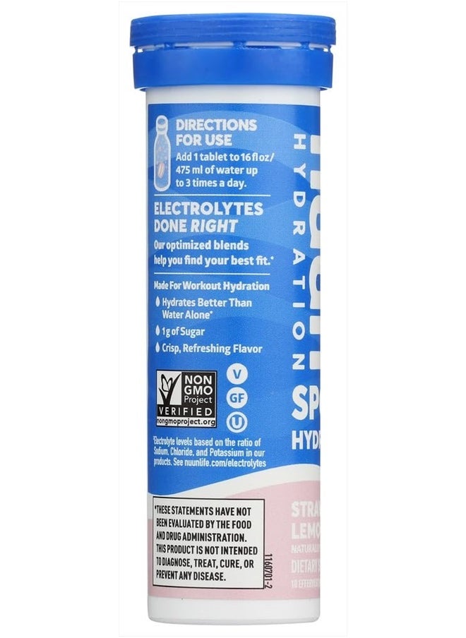 Hydration: Strawberry Lemonade Electrolyte Drink Tablets (2 Tubes of 10 Tabs)
