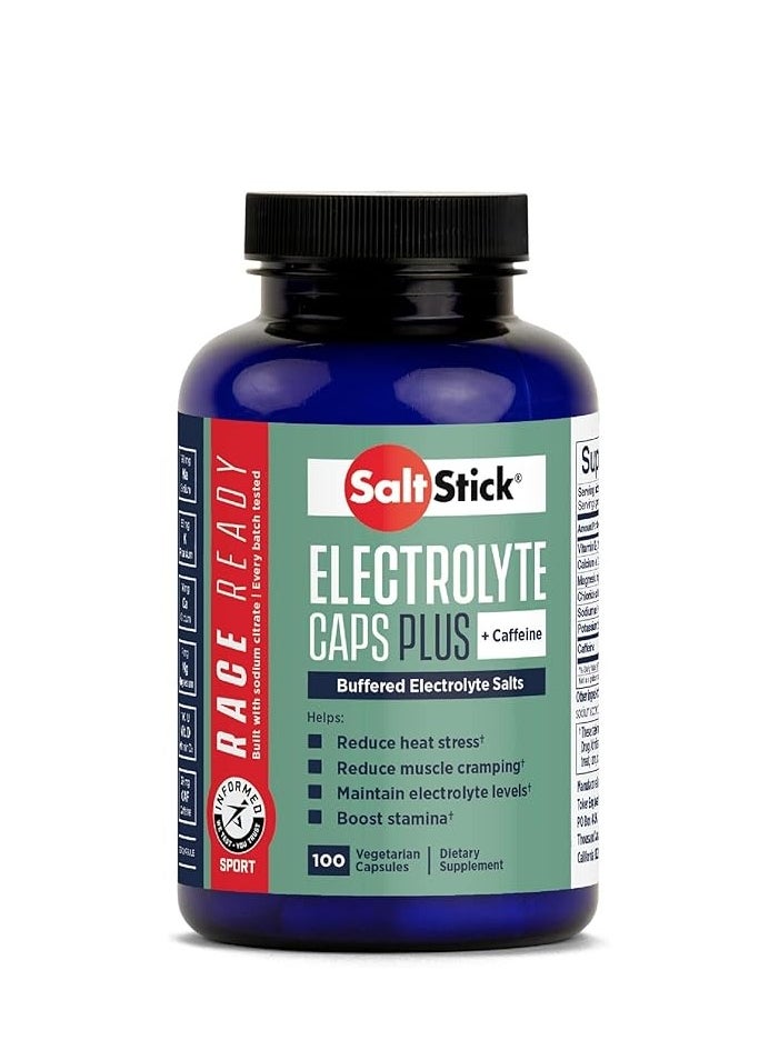 Salt Stick Electrolyte Caps Plus + Caffeine 100 Vegetarian Capsules