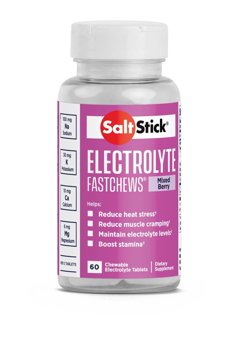 Saltstick Electrolyte  Fastchews Mixed Berry 60 Chewable Electrolyte Tablets