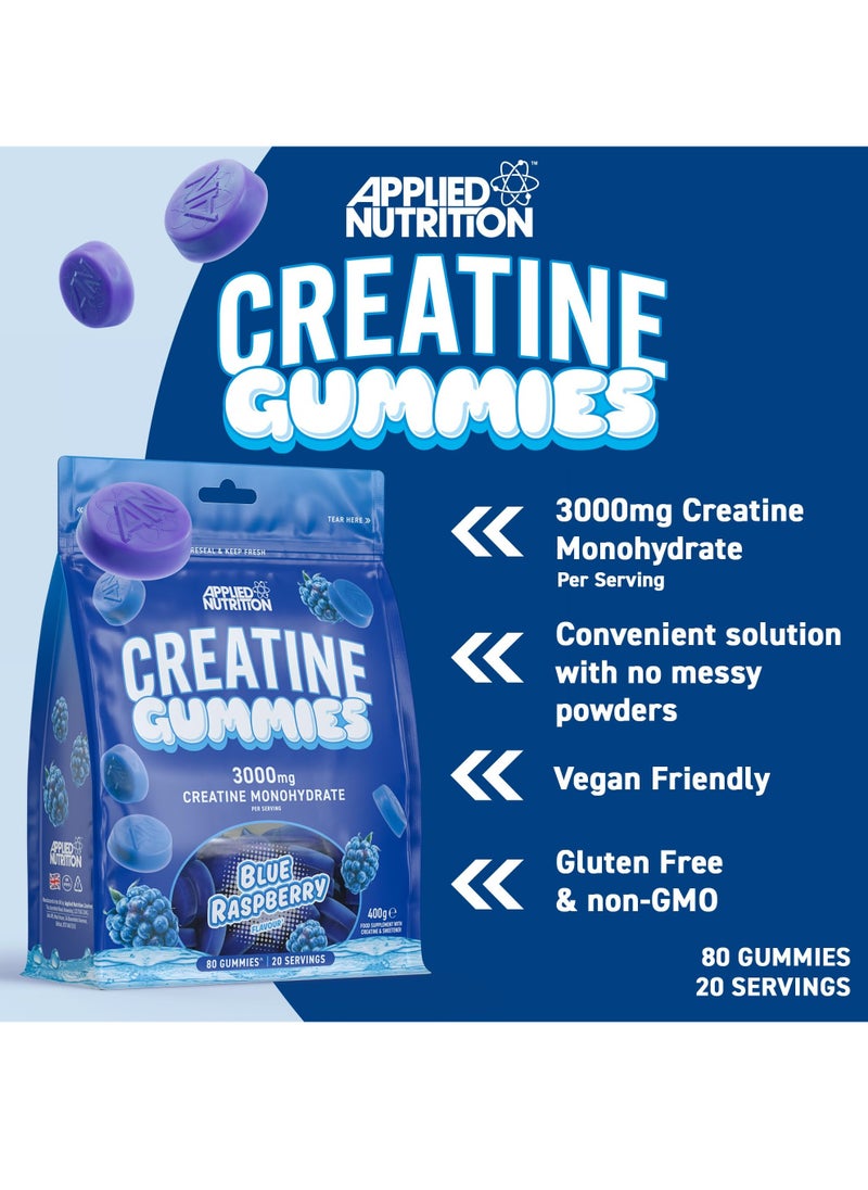 Applied Nutrition Creatine Gummies 3000mg 20Ser 400g Blue Raspberry