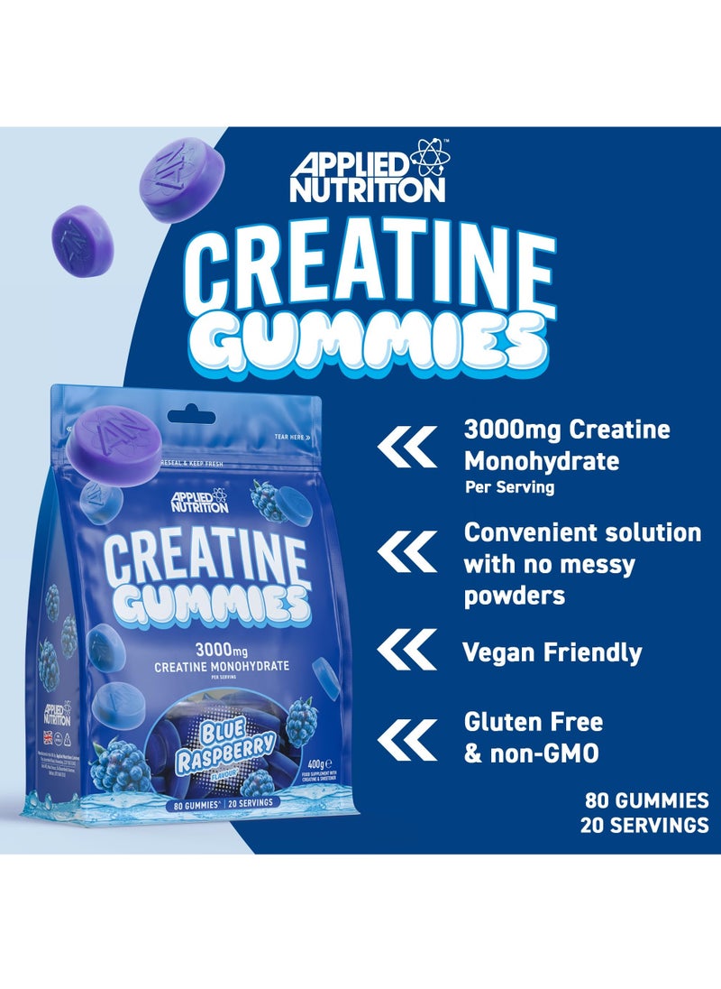 Applied Nutrition Creatine Gummies 3000mg 20Ser 400g Blue Raspberry