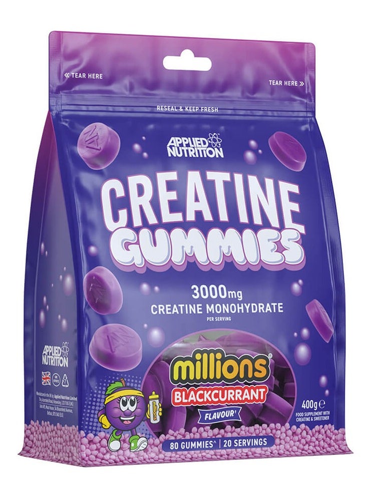 Applied Nutrition Creatine Gummies 3000mg 20Ser 400g Millions Blackcurrant