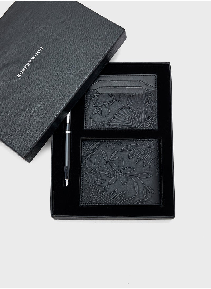 Wallet, Card Holder And Pen Gift Set