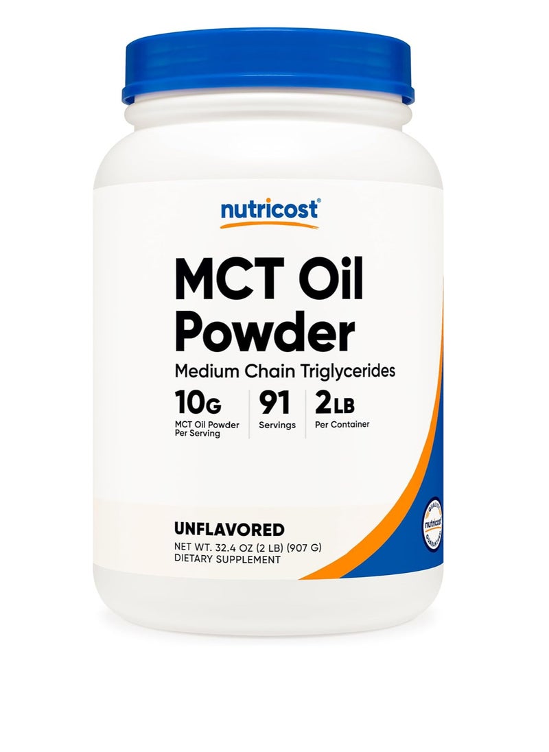 Mct Oil Powder - Great For Keto, Ketosis And Ketogenic Diets - Zero Net Carbs - Made In The Usa, Non-Gmo + Gluten Free 2LBS