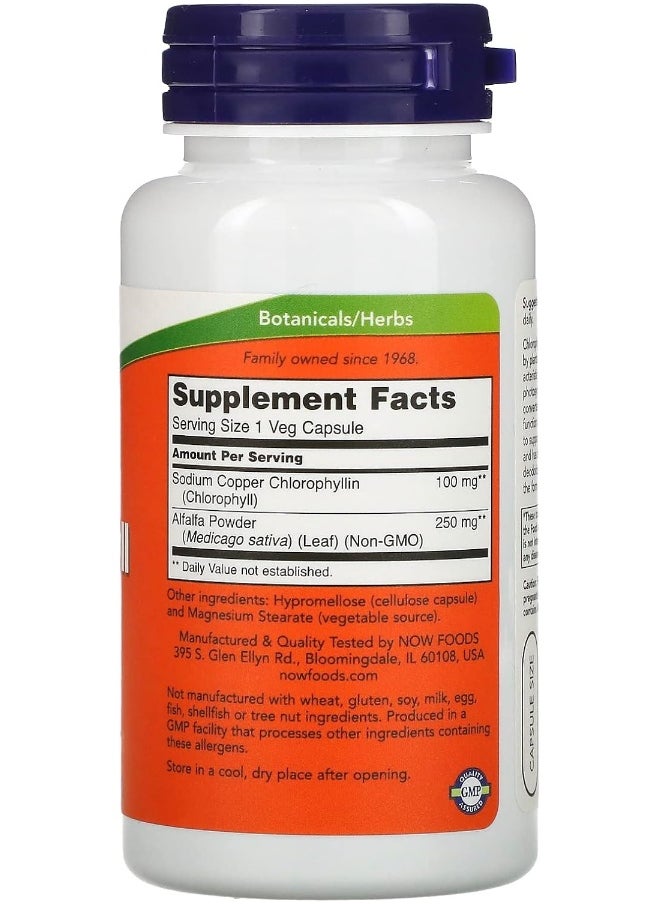 Now Foods Chlorophyll 100mg 90 Veg Capsules